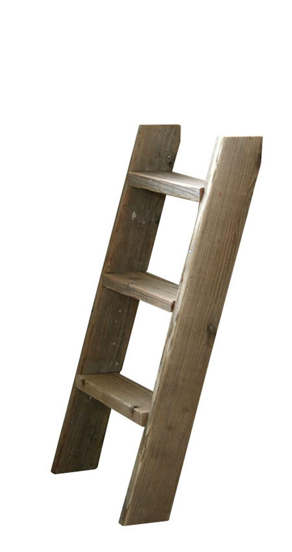 Amazon｜WOODPRO 古材 ラダーシェルフ 幅460mm×3段 無塗装 受注生産